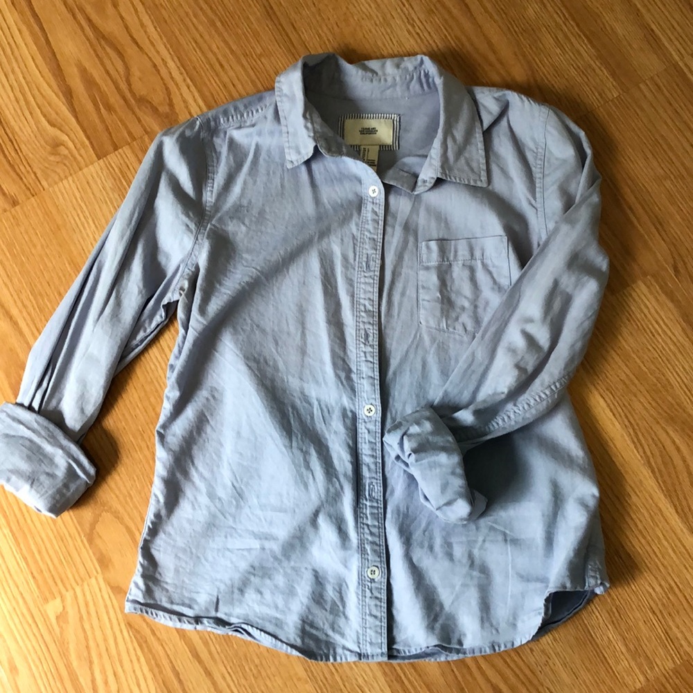 F21 light blue button down